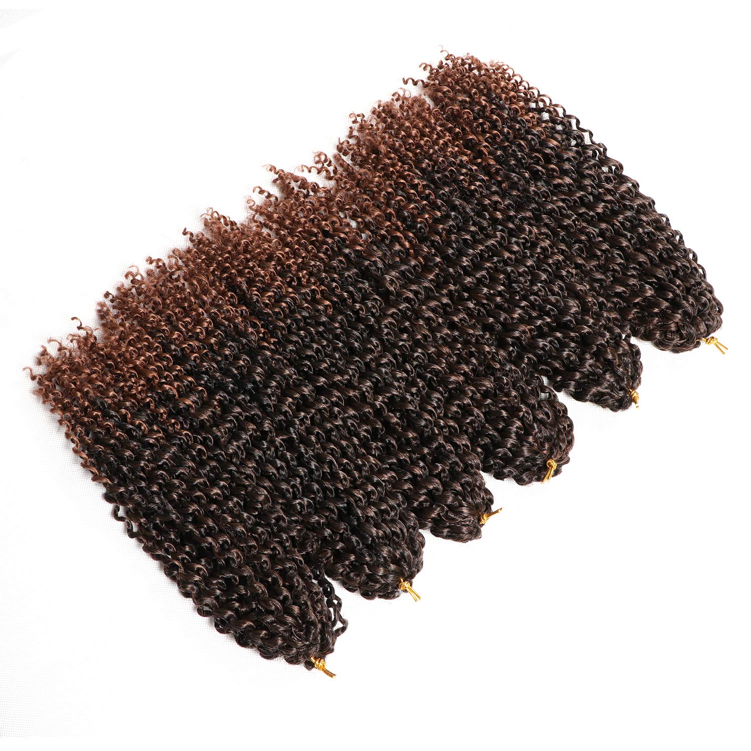 RUWISS Passion Twist Hair Water Wave Crochet Braids for Passion Twist Crochet Hair Passion Twist Braiding Hair Hair Extensions (6Packs, 12Inch, Brown) - Click Image to Close